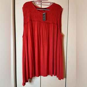 Lane Bryant Size 26/28 Coral Swing Top